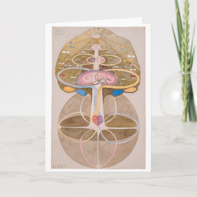 Träd i kunskapsnr 1 | Hilma af Klint | Tack Kort (Framsida)