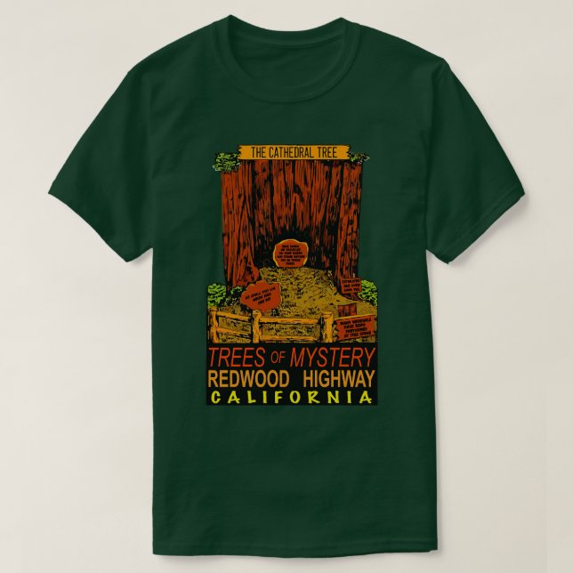 Träd i Myasty Redwood California T Shirt (Design framsida)