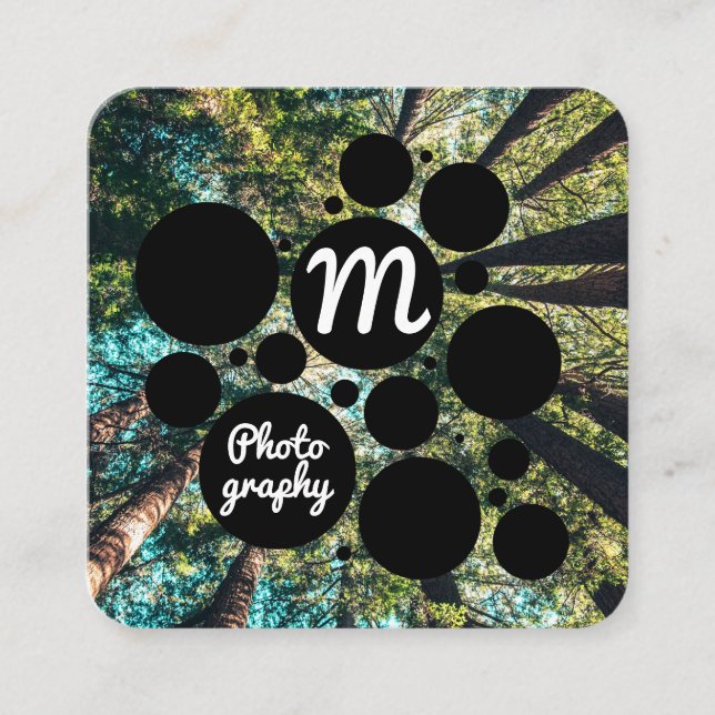 TRÄD i SKOGEN | Wildlife Photography Fyrkantigt Visitkort (Framsida)