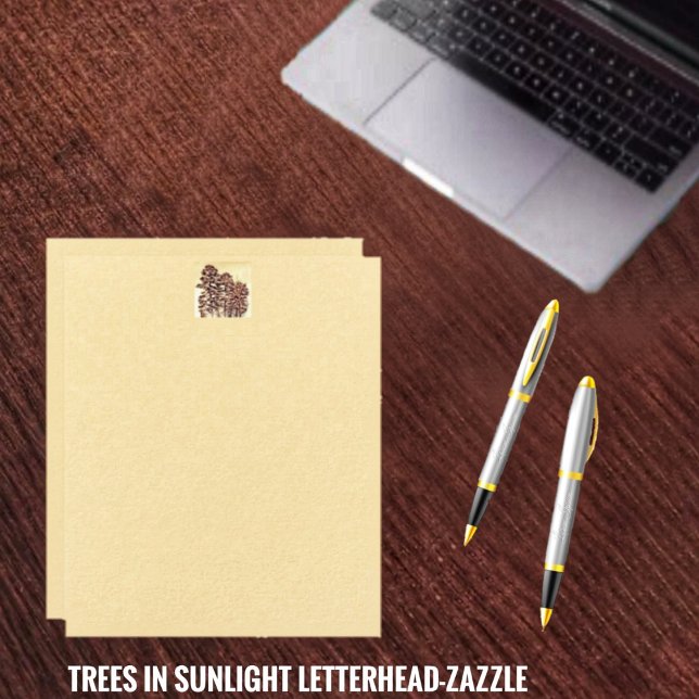 Träd i solljus Letterhead Brevhuvud (Skapare uppladdad)