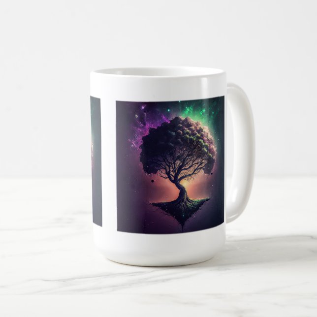 Träd i Space Classic Mugg, 15 oz Kaffemugg (Framsida höger)