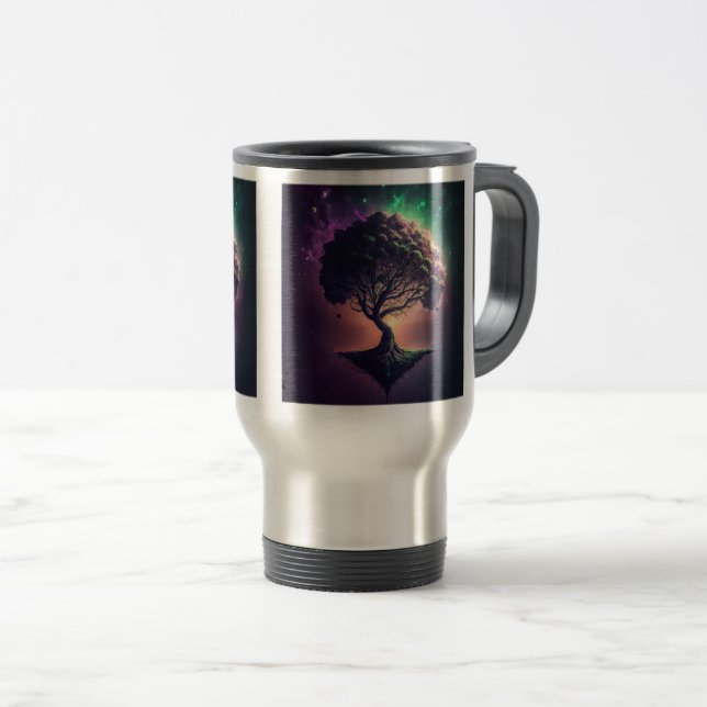 Träd i Space Travel/Commuter Mugg, 15 oz Resemugg (Framsida höger)