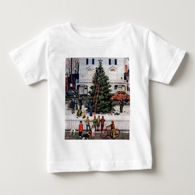 Träd i Town kvadrerar Tee Shirt (Framsida)