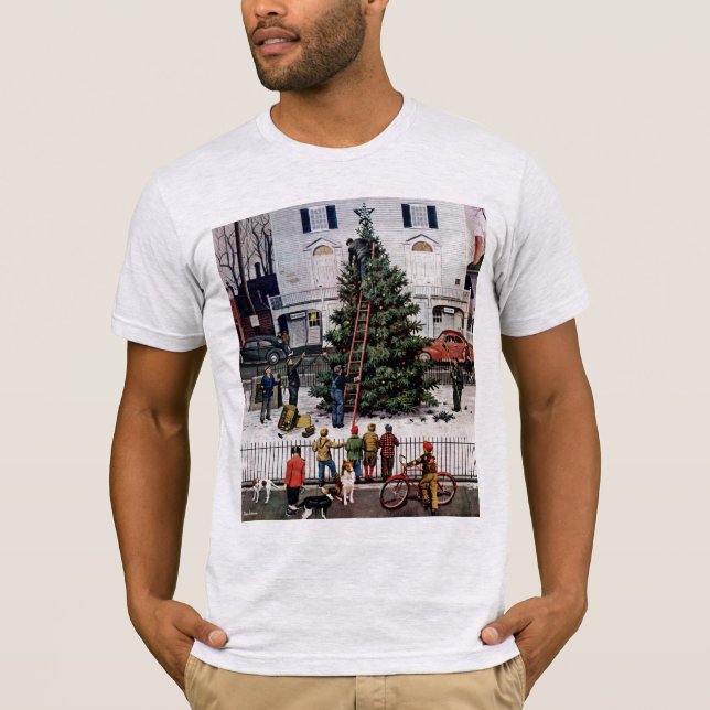 Träd i Town kvadrerar Tee Shirt (Framsida)