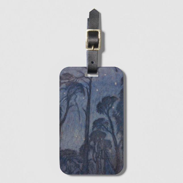 Träd i Twilight (av Edward Robert Hughes) Bagagebricka (Framsida vertikal)