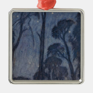 Träd i Twilight (av Edward Robert Hughes) Julgransprydnad Metall