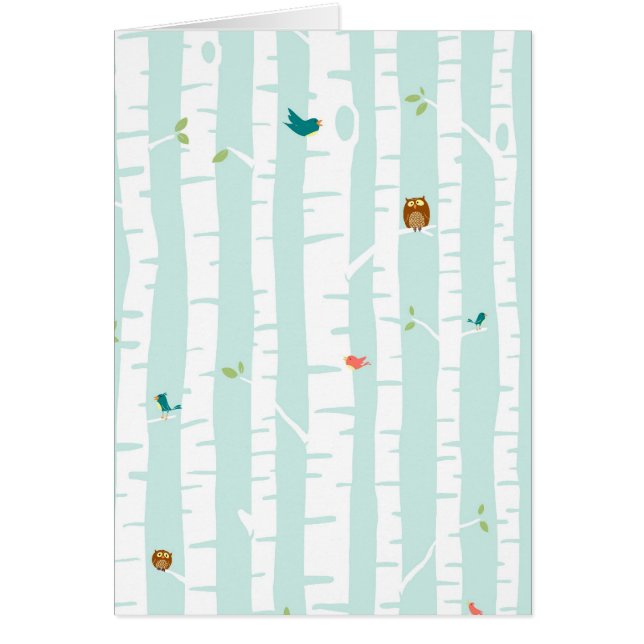 Träd i vår hälsningskort (Framsidan)