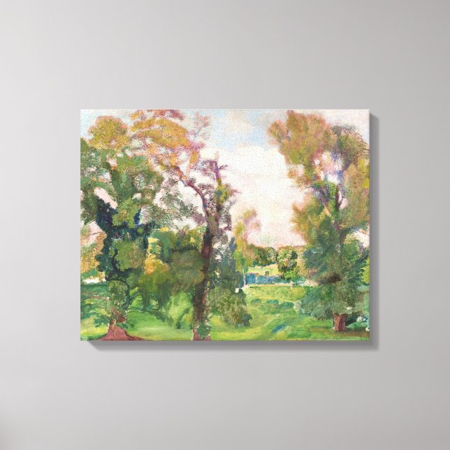 Träd i Villa Borghese av Armando Spadini Canvas (Framsida)