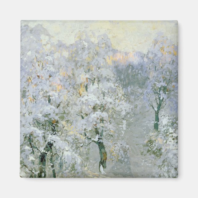 Träd i Wintry Silver, 1910 Magnet (Framsidan)