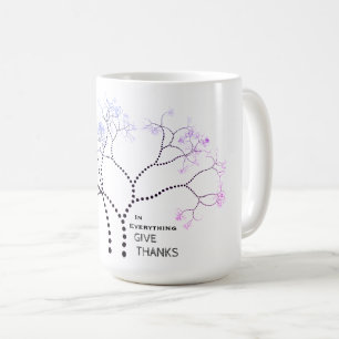 Träd, inspirerande "i allt Ge tack" Kaffemugg