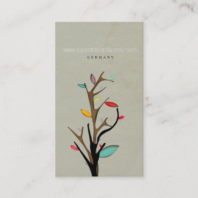 Träd Japan Grenar känslig Visitkort (Framsida)