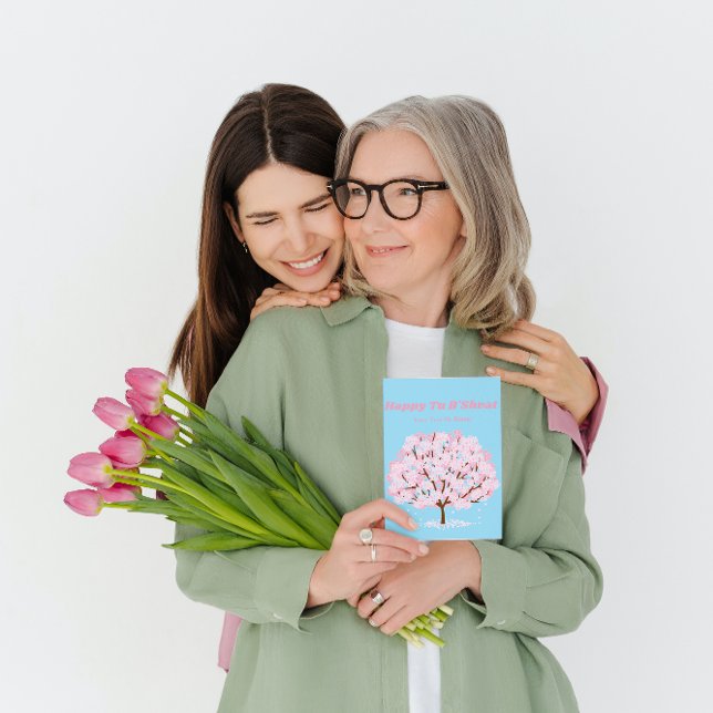 Träd judisk Lycklig Tu B'shvat Bishvat Hälsning Kort (Skapare uppladdad)