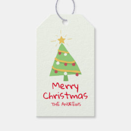 Träd jul- och rödbuffel Anpassningsbar Gift-Märkre Presentetikett