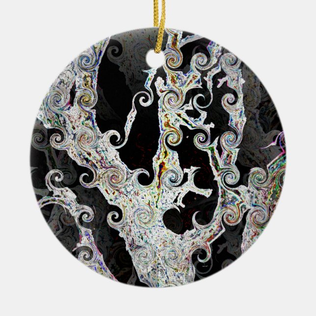 TRÄD JULGRANSPRYDNAD KERAMIK (Framsidan)