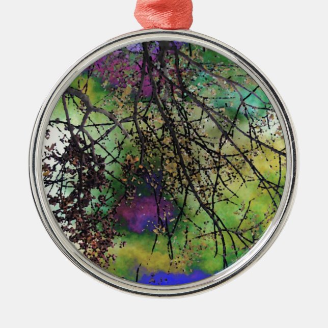 Träd Julgransprydnad Metall (Framsidan)