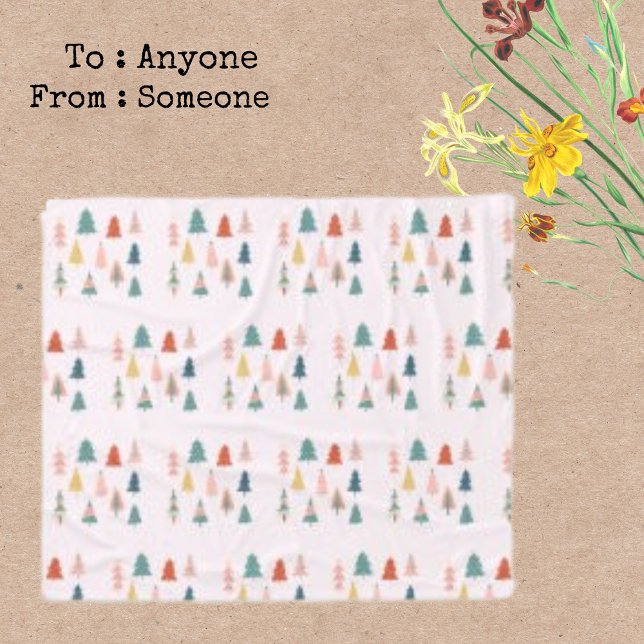 Träd Julskog Modern Advent Fleecefilt (Skapare uppladdad)