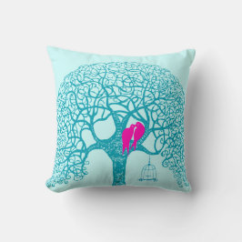 Träd-kärleksfågel väljer vilken Färg-fyllning som Kudde