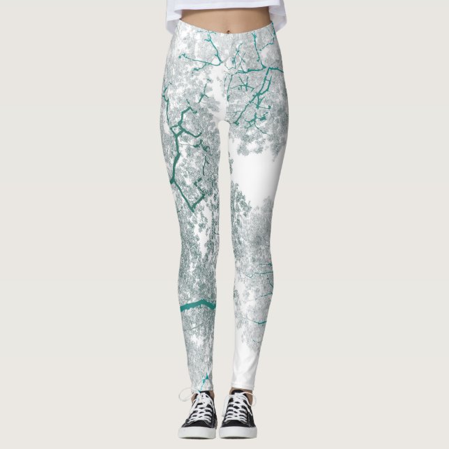 Träd Kartlägga 3 Leggings (Framsida)