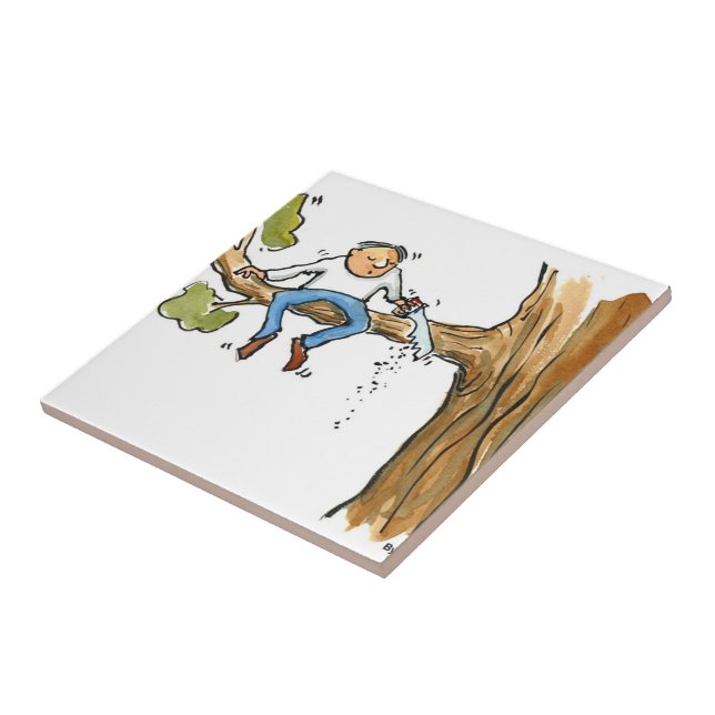 Träd kirurg kakelplatta (Sidan)