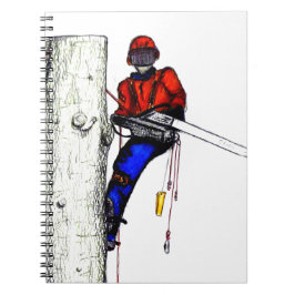 Träd-kirurgen Arborist i dag i Chainsåg Anteckningsbok