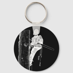 Träd-kirurgen Arborist i dag i Chainsåg Nyckelring