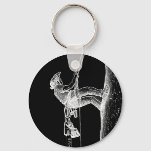 Träd-kirurgen Arborist i dag i Chainsåg Nyckelring