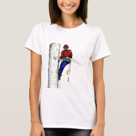 Träd-kirurgen Arborist i dag i Chainsåg T-shirt