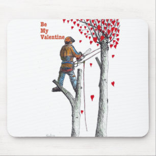Träd-kirurgen Arborist Valentine Card Musmatta