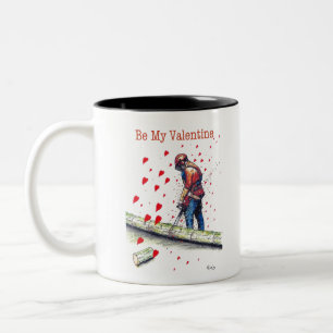Träd-kirurgen Arborist Valentine Card Två-Tonad Mugg