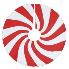 träd-kjol, skyddat av candy cane julgransmatta borstad polyester
