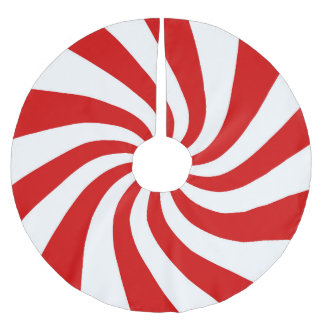 träd-kjol, skyddat av candy cane julgransmatta borstad polyester