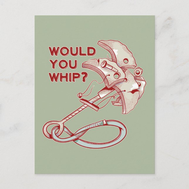 TRAD KLÄTTER PISK FALL VYKORT (Framsida)