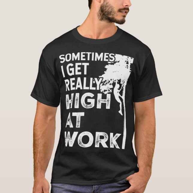 Träd klätterarborist Träd Cutter T Shirt (Framsida)