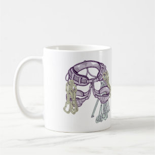 Trad klätterfyr och utrustning kaffemugg