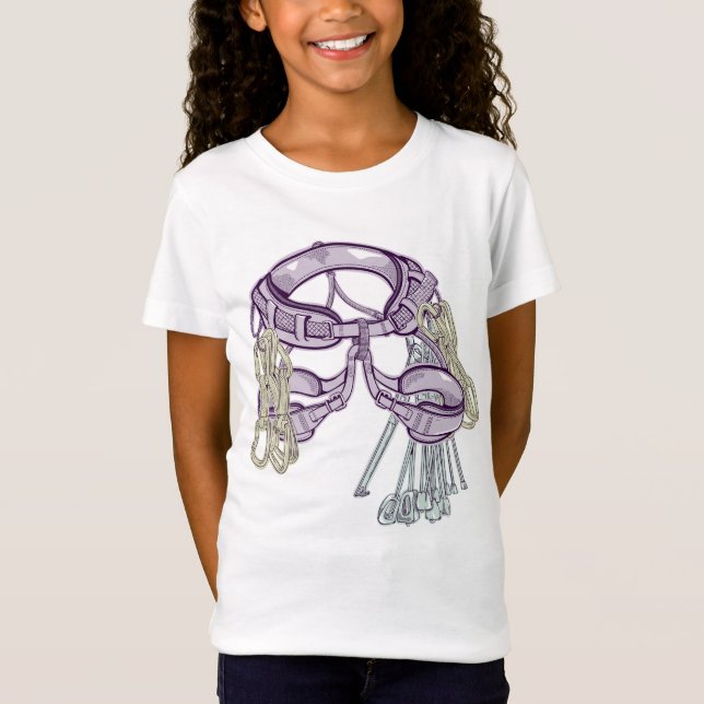 Trad klätterfyr och utrustning t shirt (Framsida)