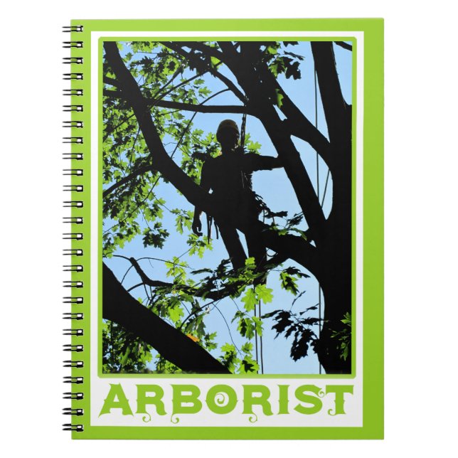 Träd Klibertithus Silhouette: Arborist Anteckningsbok (Framsidan)