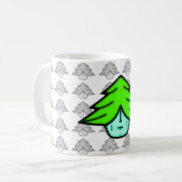 Träd krigare (tecknad som ansikte) v1.1 kaffemugg