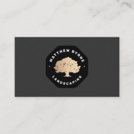 Träd Landscaper Landscaping Emblem Black Visitkort