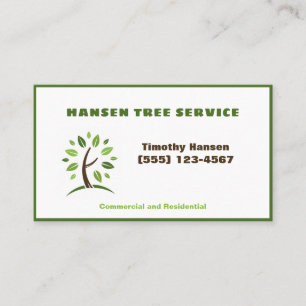 Träd Landscaping Yard Professionell Service Visitkort