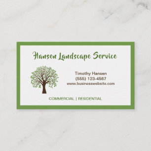 Träd Landscaping Yard Professionell Service Visitkort