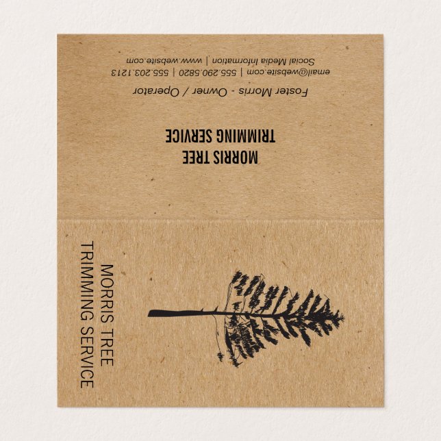 Träd | Landskap | Gardener Visitkort (Utsida ovikt)