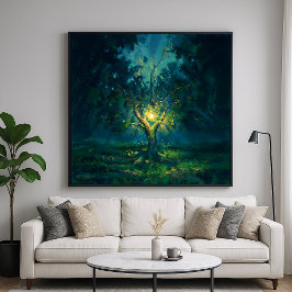 Träd Lantern - Impressionistisk Stil-naturkonst Poster