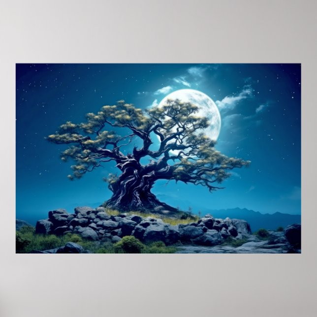 Träd Life Enchanting Tranquil Nature Poster (Framsidan)