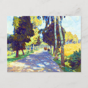 Träd-line Road av Carl Moll Vykort
