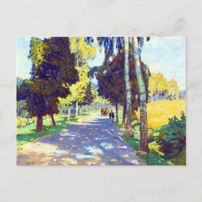 Träd-line Road av Carl Moll Vykort (Framsida)