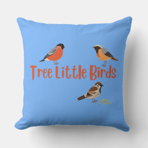 Träd Little Birds Kudde