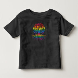 Träd Livs Regnbåge HBTQ Flagga Gay Pride  T Shirt
