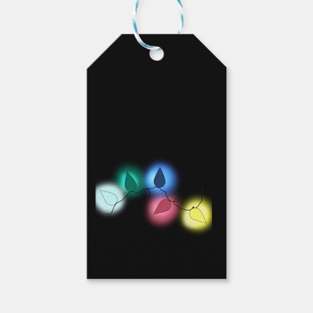 träd ljus presentetikett (Framsidan)