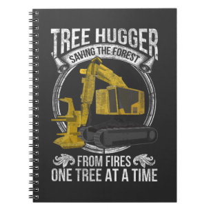 Träd Logging Joke Forestry Harvester Anteckningsbok