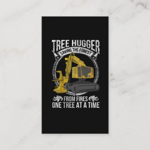 Träd Logging Joke Forestry Harvester Visitkort